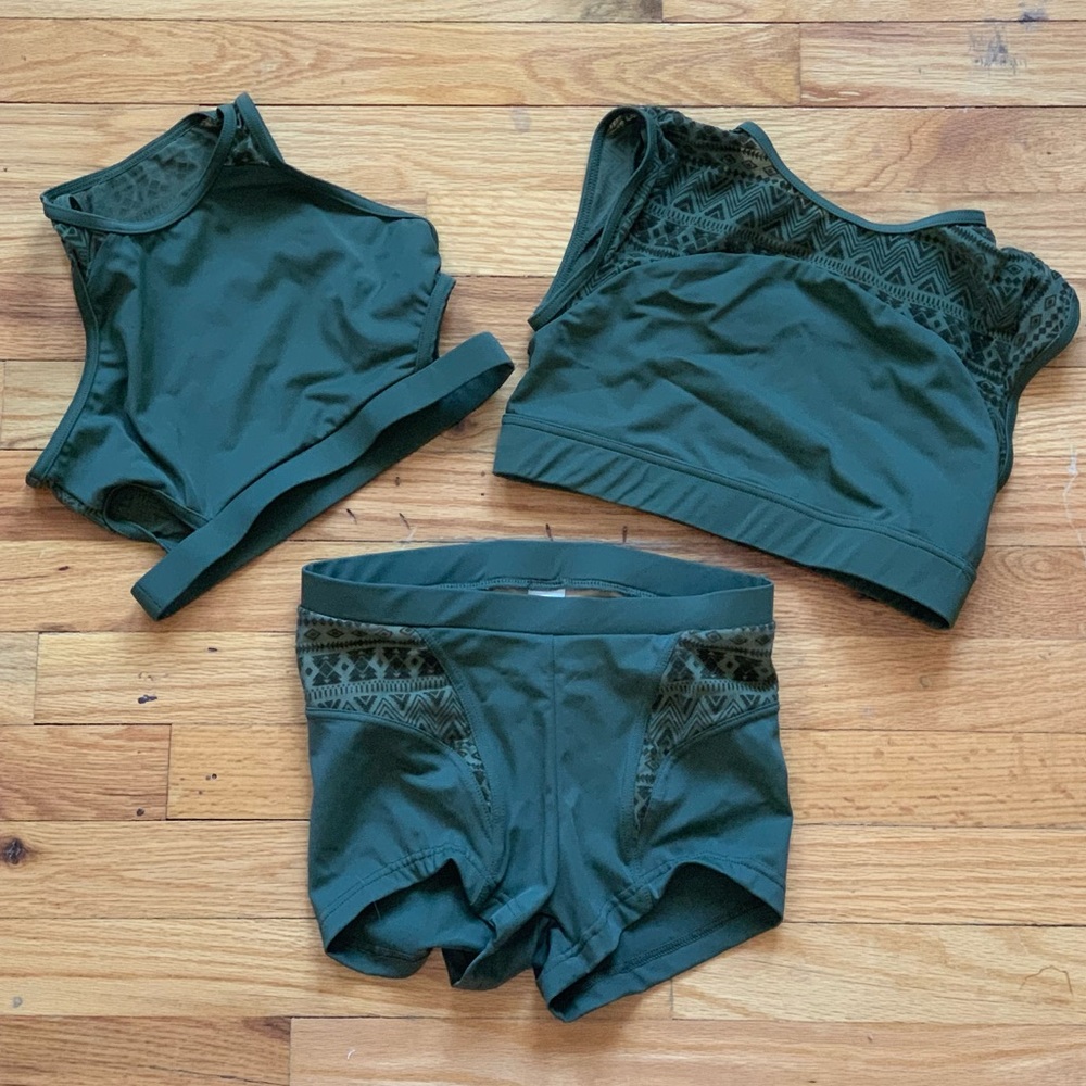 Balera Green Kids Dance Costume Set
